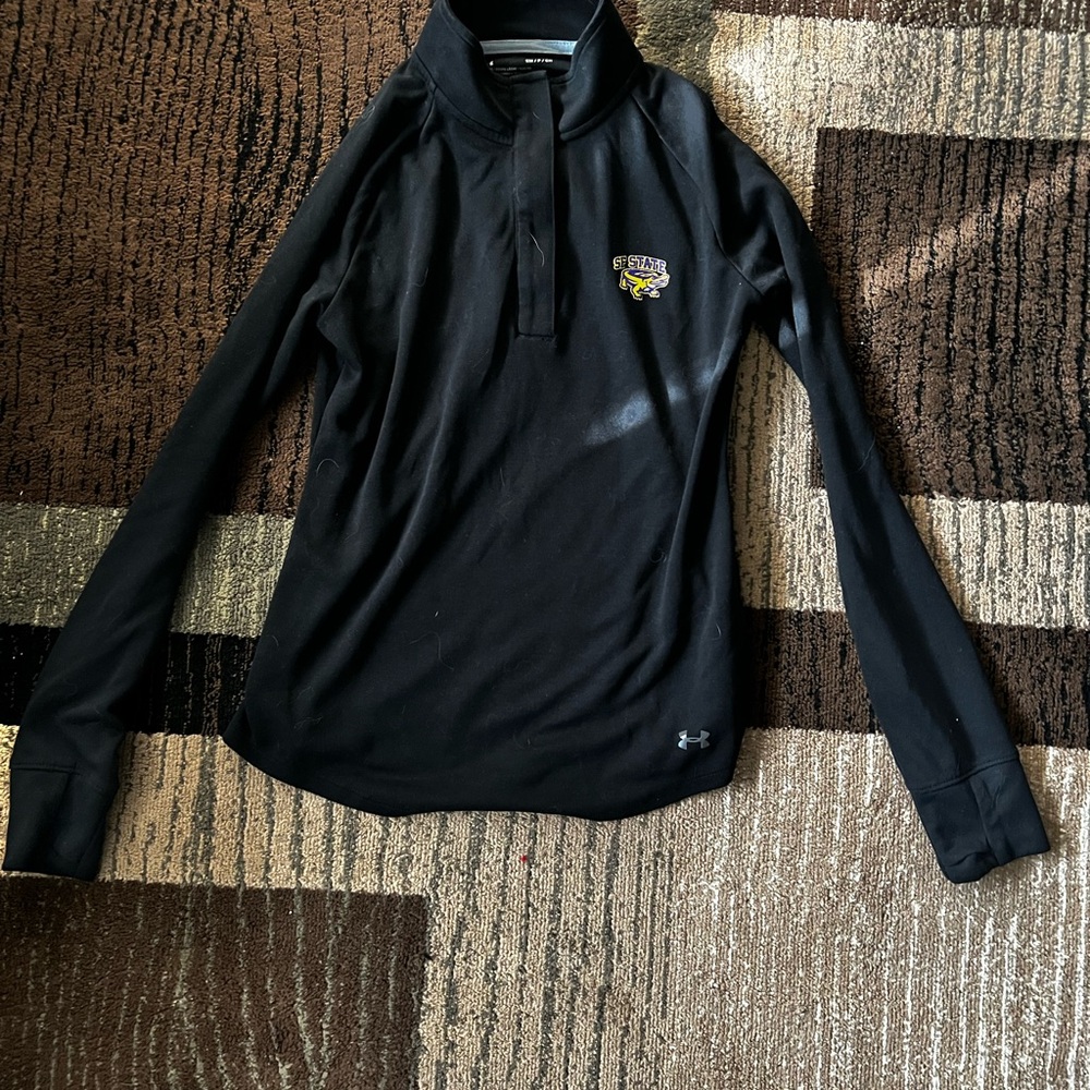 Under Armour Black Long Sleeve Top with Logo